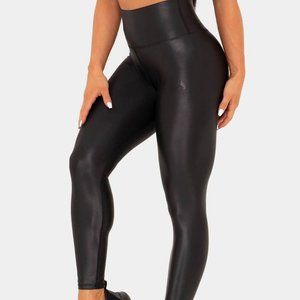 WET LOOK HIGH WAISTED LEGGINGS